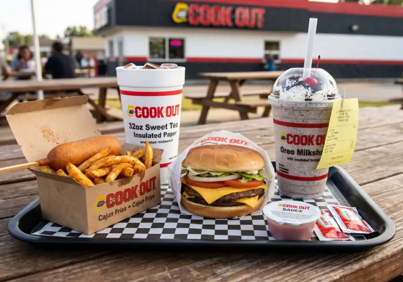 cookout tray showing all entrees